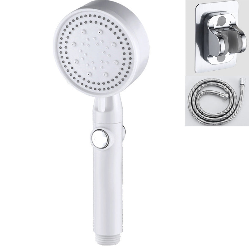 Plastic Bathroom Shower Head Adjustable Spray Pattern Shower Head White Hand Shower Clearhalo 'Bathroom Remodel & Bathroom Fixtures' 'Home Improvement' 'home_improvement' 'home_improvement_shower_heads' 'Shower Heads' 'shower_heads' 'Showers & Bathtubs Plumbing' 'Showers & Bathtubs' 6595883