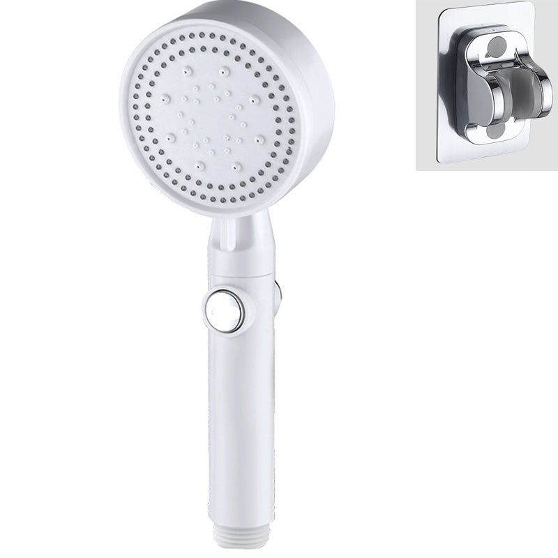 Plastic Bathroom Shower Head Adjustable Spray Pattern Shower Head White Shower Heads & Hose & Wall pedestal Clearhalo 'Bathroom Remodel & Bathroom Fixtures' 'Home Improvement' 'home_improvement' 'home_improvement_shower_heads' 'Shower Heads' 'shower_heads' 'Showers & Bathtubs Plumbing' 'Showers & Bathtubs' 6595885