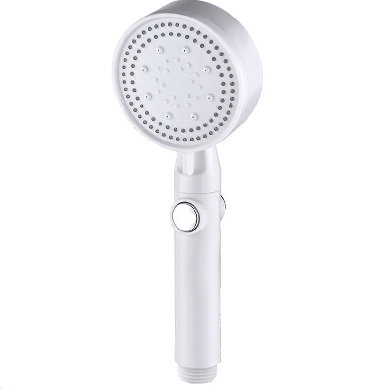Plastic Bathroom Shower Head Adjustable Spray Pattern Shower Head White Shower Head with Wall Pedestal Clearhalo 'Bathroom Remodel & Bathroom Fixtures' 'Home Improvement' 'home_improvement' 'home_improvement_shower_heads' 'Shower Heads' 'shower_heads' 'Showers & Bathtubs Plumbing' 'Showers & Bathtubs' 6595887