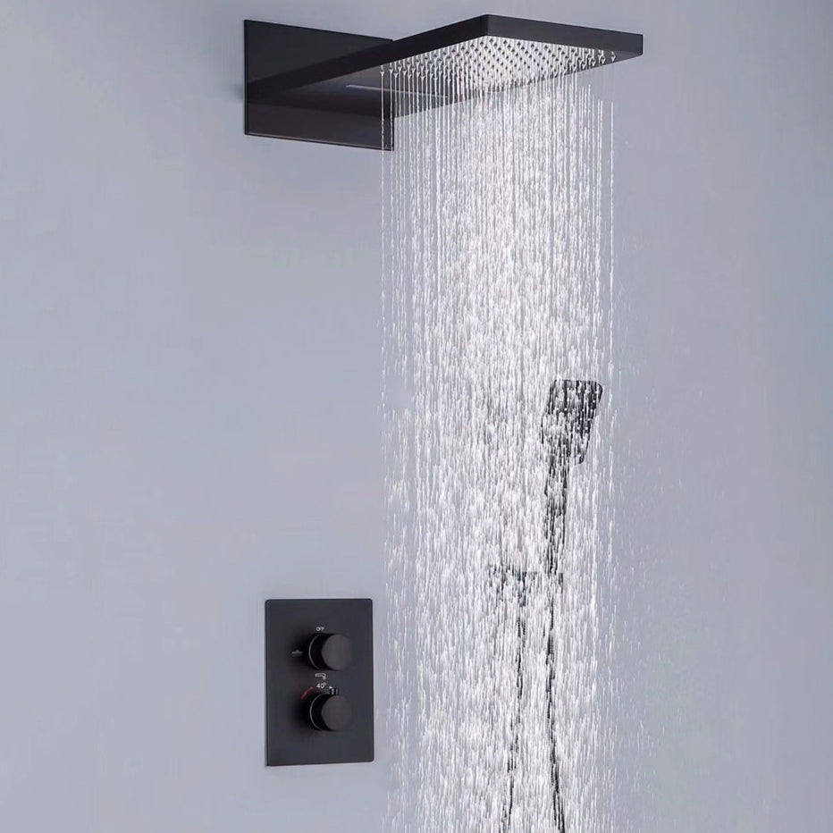 Shower System Wall Mounted Massage Jet Adjustable Spray Pattern Shower Trim Clearhalo 'Bathroom Remodel & Bathroom Fixtures' 'Home Improvement' 'home_improvement' 'home_improvement_shower_faucets' 'Shower Faucets & Systems' 'shower_faucets' 'Showers & Bathtubs Plumbing' 'Showers & Bathtubs' 6595991