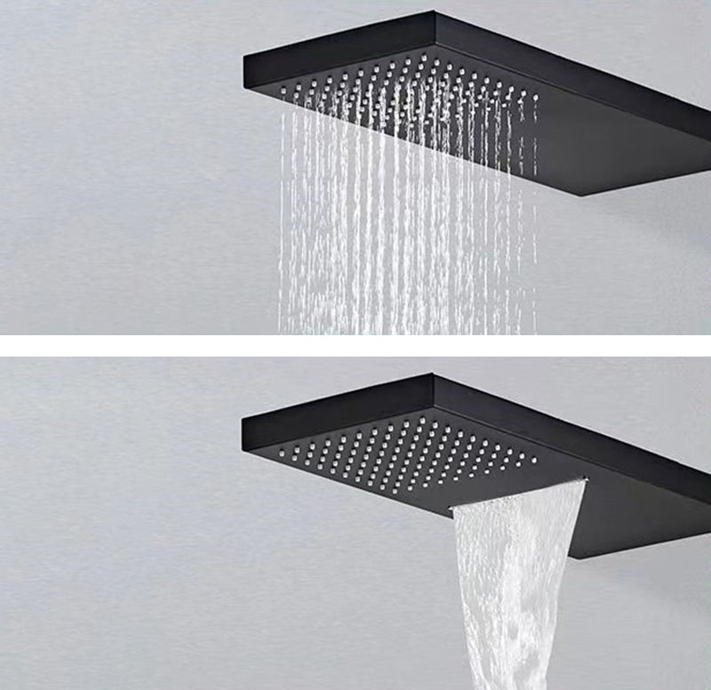 Shower System Wall Mounted Massage Jet Adjustable Spray Pattern Shower Trim Clearhalo 'Bathroom Remodel & Bathroom Fixtures' 'Home Improvement' 'home_improvement' 'home_improvement_shower_faucets' 'Shower Faucets & Systems' 'shower_faucets' 'Showers & Bathtubs Plumbing' 'Showers & Bathtubs' 6596002