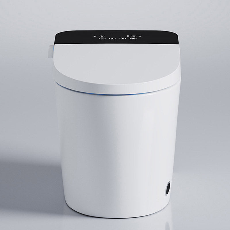 Modern All-In-One Toilet Bowl Skirted Toilet with Seat for Bathroom Foot Touch Flush ( Standard) 16" Clearhalo 'Bathroom Remodel & Bathroom Fixtures' 'Home Improvement' 'home_improvement' 'home_improvement_toilets' 'Toilets & Bidets' 'Toilets' 6611275