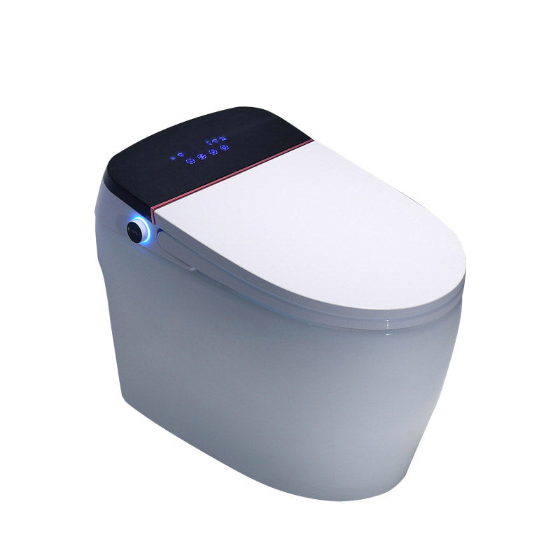 Modern All-In-One Toilet Bowl Skirted Toilet with Seat for Bathroom Clearhalo 'Bathroom Remodel & Bathroom Fixtures' 'Home Improvement' 'home_improvement' 'home_improvement_toilets' 'Toilets & Bidets' 'Toilets' 6611277