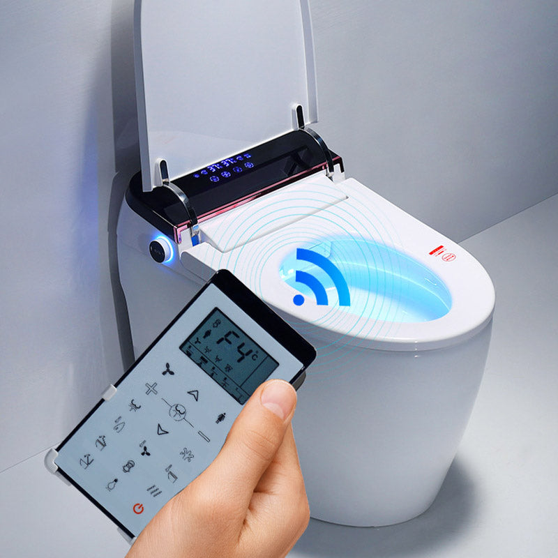 Modern All-In-One Toilet Bowl Skirted Toilet with Seat for Bathroom Clearhalo 'Bathroom Remodel & Bathroom Fixtures' 'Home Improvement' 'home_improvement' 'home_improvement_toilets' 'Toilets & Bidets' 'Toilets' 6611282