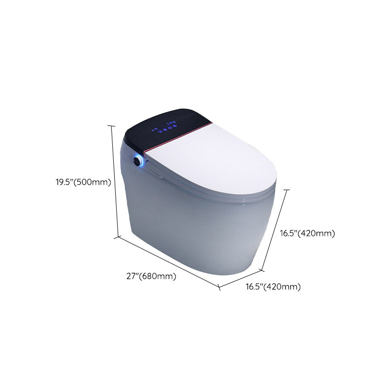 Modern All-In-One Toilet Bowl Skirted Toilet with Seat for Bathroom Clearhalo 'Bathroom Remodel & Bathroom Fixtures' 'Home Improvement' 'home_improvement' 'home_improvement_toilets' 'Toilets & Bidets' 'Toilets' 6611283