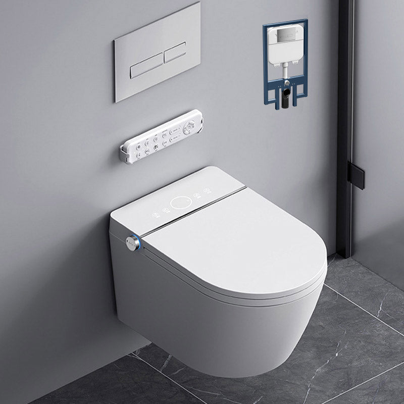 Modern Heated Seat Toilet ABS Wall Mount Flush Toilet for Home Use White Clearhalo 'Bathroom Remodel & Bathroom Fixtures' 'Home Improvement' 'home_improvement' 'home_improvement_toilets' 'Toilets & Bidets' 'Toilets' 6611286