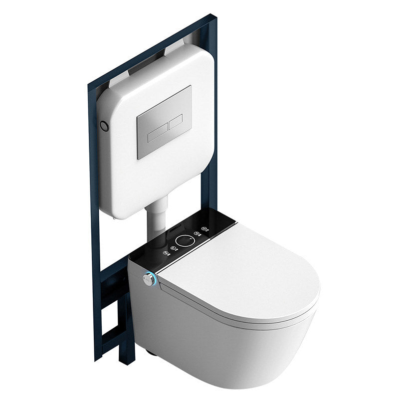 Modern Heated Seat Toilet ABS Wall Mount Flush Toilet for Home Use Clearhalo 'Bathroom Remodel & Bathroom Fixtures' 'Home Improvement' 'home_improvement' 'home_improvement_toilets' 'Toilets & Bidets' 'Toilets' 6611290