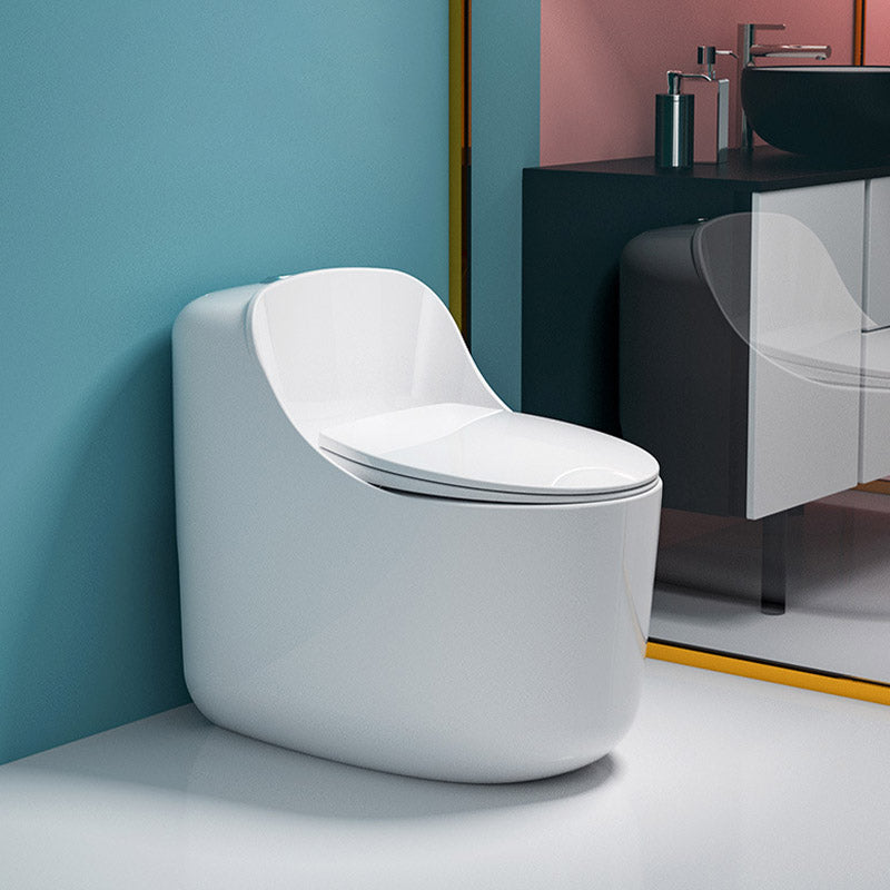 Contemporary All-In-One Toilet Bowl Floor Mounted Urine Toilet for Bathroom White 12" Clearhalo 'Bathroom Remodel & Bathroom Fixtures' 'Home Improvement' 'home_improvement' 'home_improvement_toilets' 'Toilets & Bidets' 'Toilets' 6611314