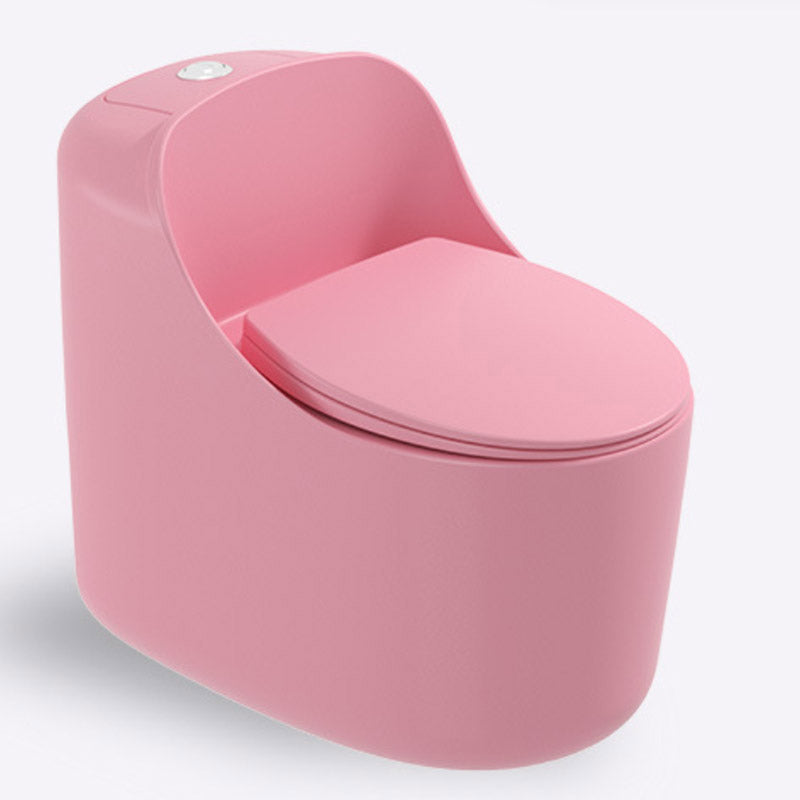 Contemporary All-In-One Toilet Bowl Floor Mounted Urine Toilet for Bathroom Pink Clearhalo 'Bathroom Remodel & Bathroom Fixtures' 'Home Improvement' 'home_improvement' 'home_improvement_toilets' 'Toilets & Bidets' 'Toilets' 6611322