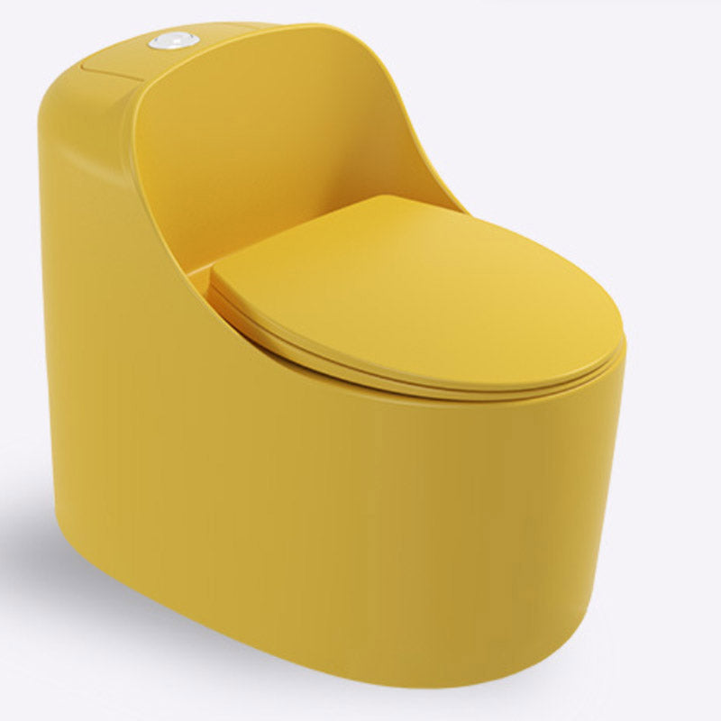 Contemporary All-In-One Toilet Bowl Floor Mounted Urine Toilet for Bathroom Yellow Clearhalo 'Bathroom Remodel & Bathroom Fixtures' 'Home Improvement' 'home_improvement' 'home_improvement_toilets' 'Toilets & Bidets' 'Toilets' 6611327