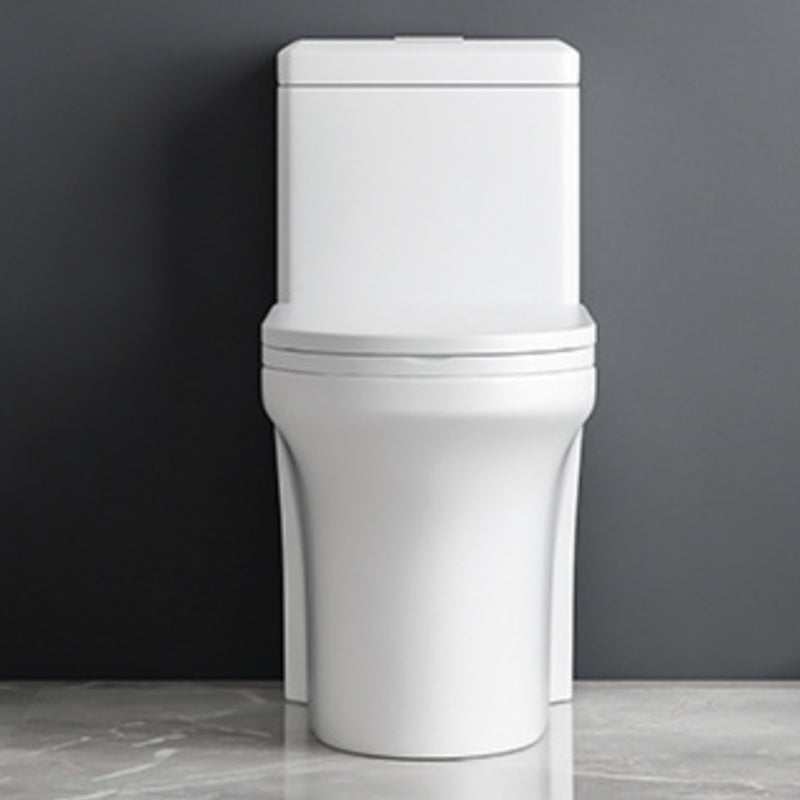 Contemporary 1-Piece Toilet Bowl Floor Mounted White Urine Toilet for Bathroom 15.2"L x 27.6"W x 26"H 12" Clearhalo 'Bathroom Remodel & Bathroom Fixtures' 'Home Improvement' 'home_improvement' 'home_improvement_toilets' 'Toilets & Bidets' 'Toilets' 6611406