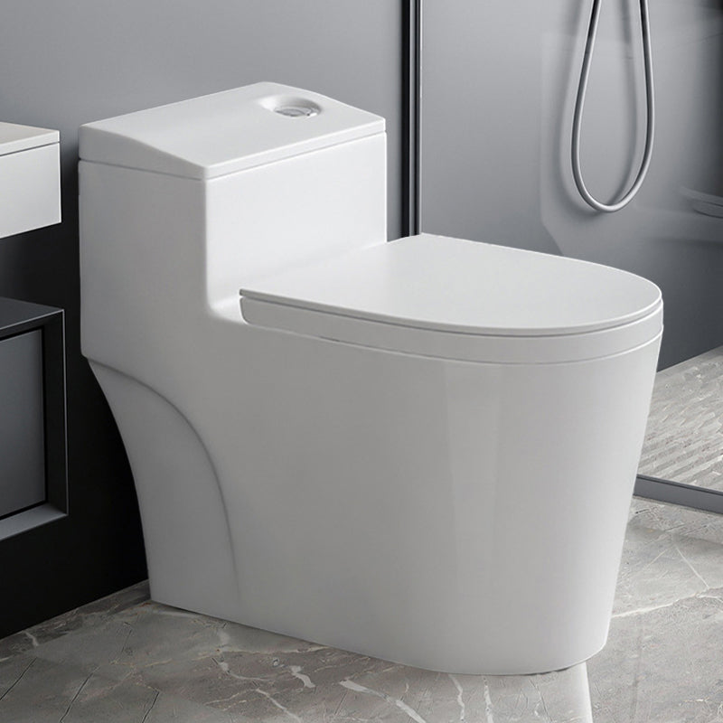 Contemporary 1-Piece Toilet Bowl Floor Mounted White Urine Toilet for Bathroom 15"L x 28"W x 25"H 16" Clearhalo 'Bathroom Remodel & Bathroom Fixtures' 'Home Improvement' 'home_improvement' 'home_improvement_toilets' 'Toilets & Bidets' 'Toilets' 6611408