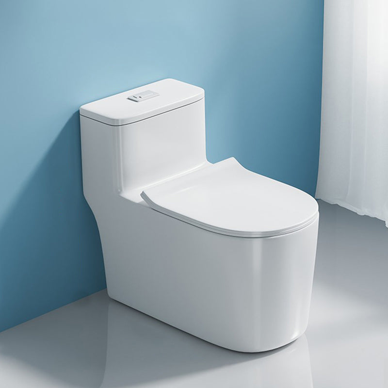 Modern 1-Piece Toilet Bowl Floor Mounted White Urine Toilet for Bathroom 14.4"L x 27.6"W x 25.6"H 12" Clearhalo 'Bathroom Remodel & Bathroom Fixtures' 'Home Improvement' 'home_improvement' 'home_improvement_toilets' 'Toilets & Bidets' 'Toilets' 6611427