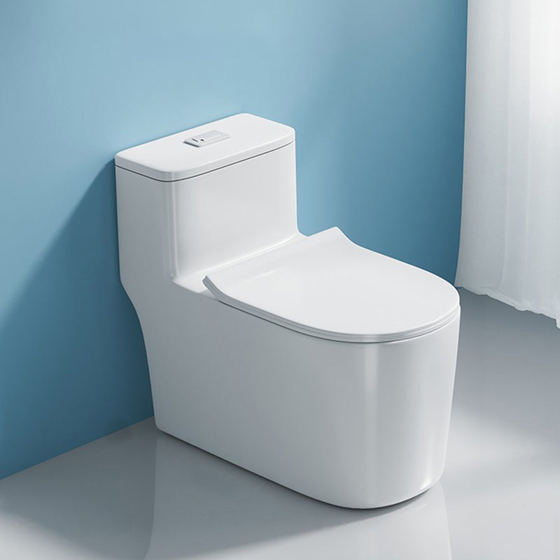 Modern 1-Piece Toilet Bowl Floor Mounted White Urine Toilet for Bathroom 14.4"L x 27.6"W x 25.6"H 16" Clearhalo 'Bathroom Remodel & Bathroom Fixtures' 'Home Improvement' 'home_improvement' 'home_improvement_toilets' 'Toilets & Bidets' 'Toilets' 6611428