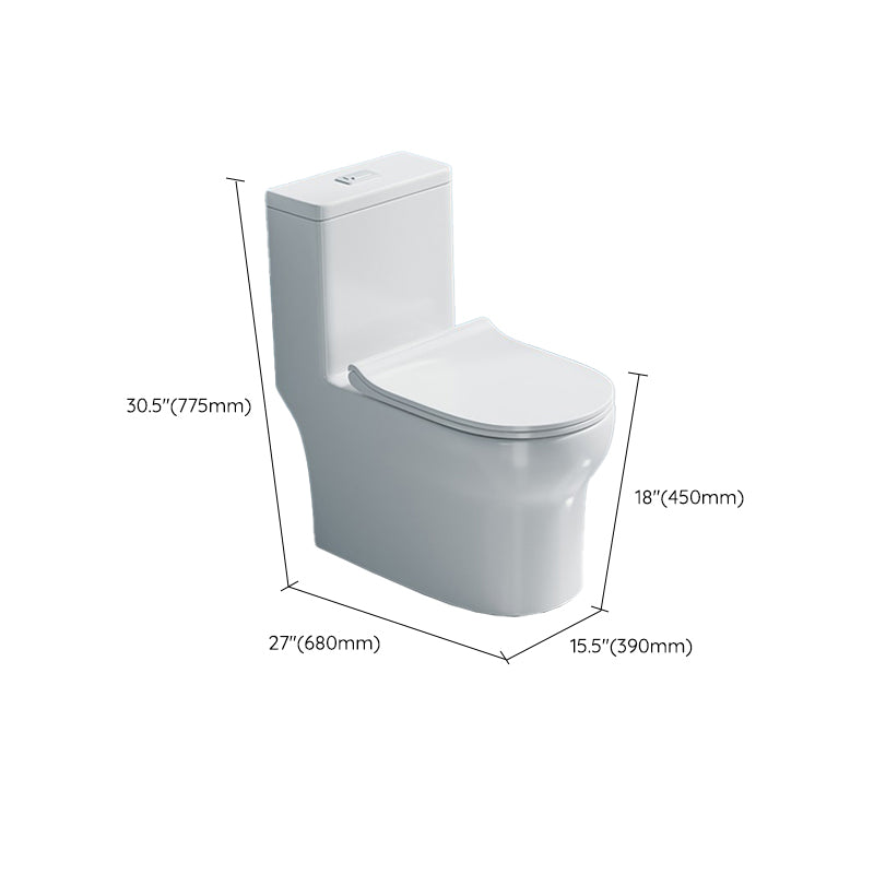 Modern 1-Piece Toilet Bowl Floor Mounted White Urine Toilet for Bathroom Clearhalo 'Bathroom Remodel & Bathroom Fixtures' 'Home Improvement' 'home_improvement' 'home_improvement_toilets' 'Toilets & Bidets' 'Toilets' 6611452