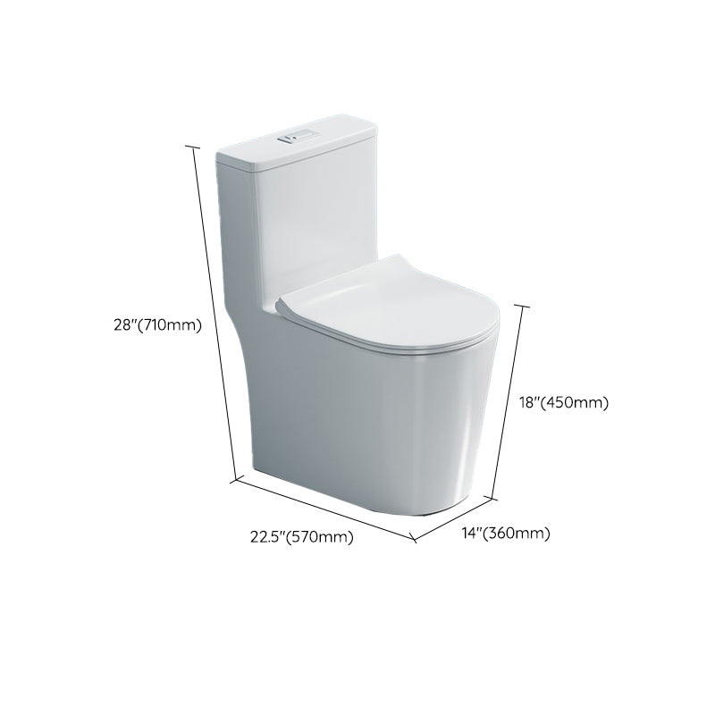 Modern 1-Piece Toilet Bowl Floor Mounted White Urine Toilet for Bathroom Clearhalo 'Bathroom Remodel & Bathroom Fixtures' 'Home Improvement' 'home_improvement' 'home_improvement_toilets' 'Toilets & Bidets' 'Toilets' 6611457