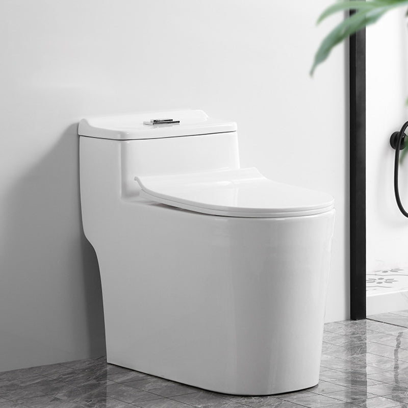 Contemporary One Piece Toilet Bowl Floor Mount White Urine Toilet for Bathroom 14.2"L x 26.8"W x 24.4"H 12" Clearhalo 'Bathroom Remodel & Bathroom Fixtures' 'Home Improvement' 'home_improvement' 'home_improvement_toilets' 'Toilets & Bidets' 'Toilets' 6611503