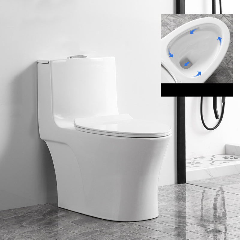 Contemporary One Piece Toilet Bowl Floor Mount White Urine Toilet for Bathroom 14.6"L x 27.6"W x 27.6"H Clearhalo 'Bathroom Remodel & Bathroom Fixtures' 'Home Improvement' 'home_improvement' 'home_improvement_toilets' 'Toilets & Bidets' 'Toilets' 6611505
