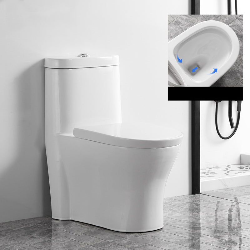 Contemporary One Piece Toilet Bowl Floor Mount White Urine Toilet for Bathroom 15"L x 28"W x 29.5"H 12" Clearhalo 'Bathroom Remodel & Bathroom Fixtures' 'Home Improvement' 'home_improvement' 'home_improvement_toilets' 'Toilets & Bidets' 'Toilets' 6611506