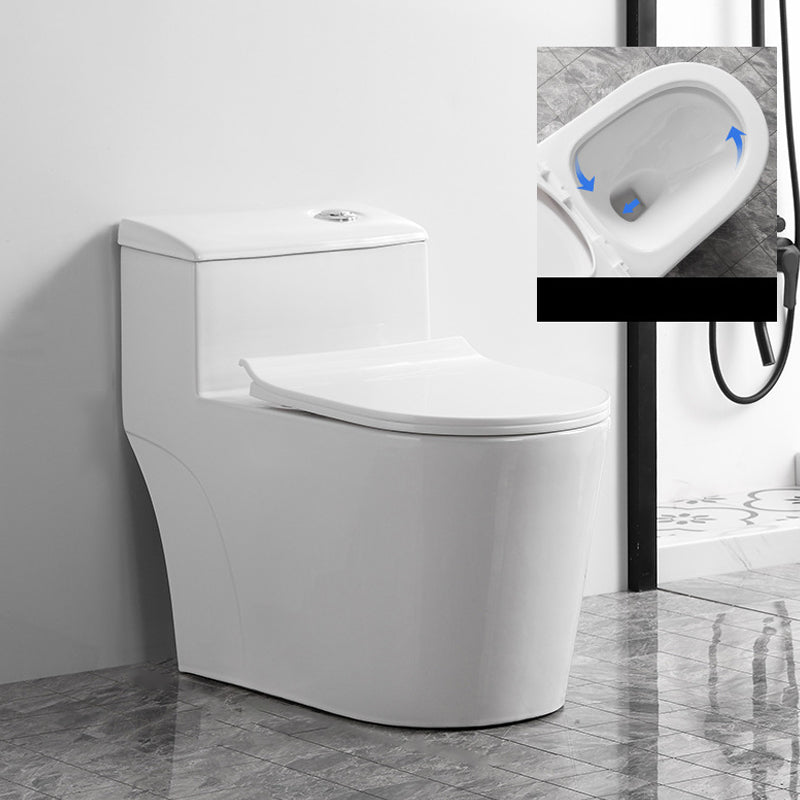 Contemporary One Piece Toilet Bowl Floor Mount White Urine Toilet for Bathroom 15.4"L x 28.3"W x 24.4"H 12" Clearhalo 'Bathroom Remodel & Bathroom Fixtures' 'Home Improvement' 'home_improvement' 'home_improvement_toilets' 'Toilets & Bidets' 'Toilets' 6611507