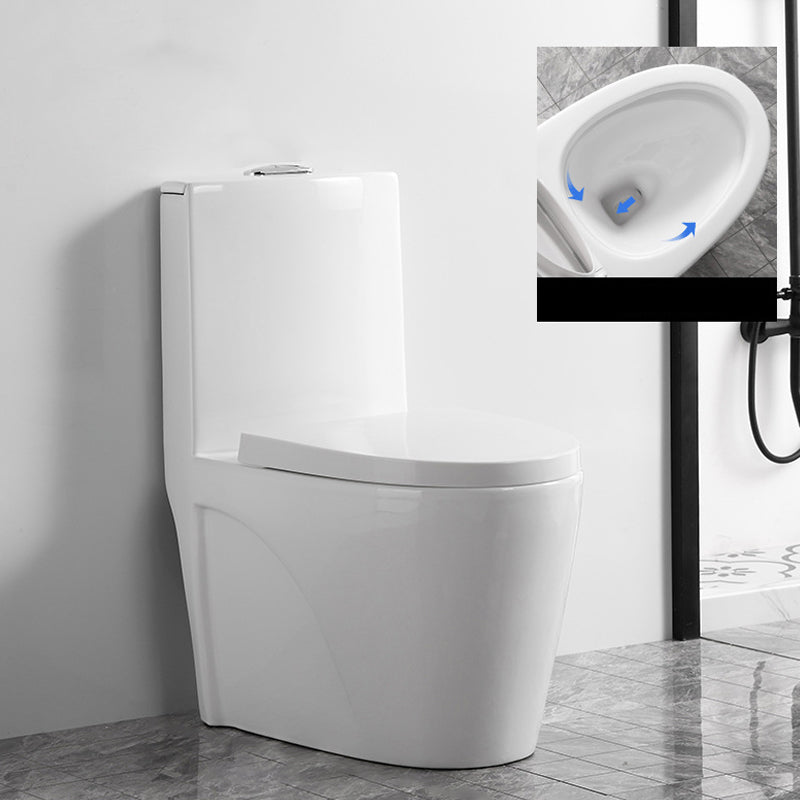 Contemporary One Piece Toilet Bowl Floor Mount White Urine Toilet for Bathroom 15"L x 26.8"W x 30.7"H 16" Clearhalo 'Bathroom Remodel & Bathroom Fixtures' 'Home Improvement' 'home_improvement' 'home_improvement_toilets' 'Toilets & Bidets' 'Toilets' 6611508