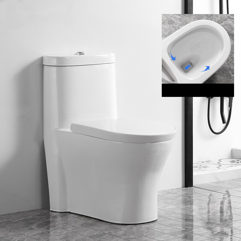 Contemporary One Piece Toilet Bowl Floor Mount White Urine Toilet for Bathroom 15"L x 28"W x 29.5"H 16" Clearhalo 'Bathroom Remodel & Bathroom Fixtures' 'Home Improvement' 'home_improvement' 'home_improvement_toilets' 'Toilets & Bidets' 'Toilets' 6611510