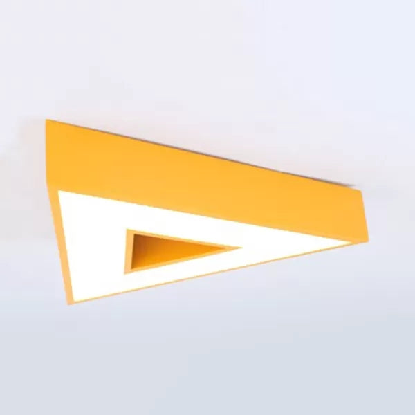 Acrylic Triangle Ceiling Mount Light Kids Lovely LED Ceiling Lamp for Kindergarten Yellow Clearhalo 'Ceiling Lights' 'Close To Ceiling Lights' 'Close to ceiling' 'Flush mount' Lighting' 66118