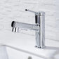 Contemporary Vessel Faucet Pull-out Centerset Faucet with Swivel Spout Clearhalo 'Bathroom Remodel & Bathroom Fixtures' 'Bathroom Sink Faucets' 'Bathroom Sinks & Faucet Components' 'bathroom_sink_faucets' 'Home Improvement' 'home_improvement' 'home_improvement_bathroom_sink_faucets' 6615443