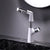 Contemporary Vessel Faucet Pull-out Faucet with One Knob Handle White-Silver Clearhalo 'Bathroom Remodel & Bathroom Fixtures' 'Bathroom Sink Faucets' 'Bathroom Sinks & Faucet Components' 'bathroom_sink_faucets' 'Home Improvement' 'home_improvement' 'home_improvement_bathroom_sink_faucets' 6615460