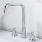 High-Arc Sink Faucet 3 Hole Lever Handle Bathroom Faucet with Water Hose Clearhalo 'Accueil' 'Amélioration Domiciliaire' 'bathroom_sink_faucets' 'Ensembles de Lavabo & de Robinet de Toilette' 'home_improvement' 'home_improvement_bathroom_sink_faucets' 'Robinet de Lavabo de Salle de Bain' 'Rénovation et Équipement de Salle de Bain' 6615496