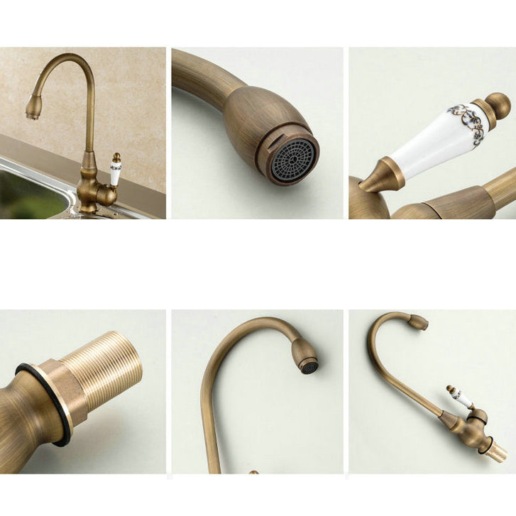 Traditional Standard Bar Faucet 1-Handle with Supply Lines Kitchen Faucet Clearhalo 'Home Improvement' 'home_improvement' 'home_improvement_kitchen_faucets' 'Kitchen Faucets' 'Kitchen Remodel & Kitchen Fixtures' 'Kitchen Sinks & Faucet Components' 'kitchen_faucets' 6615540