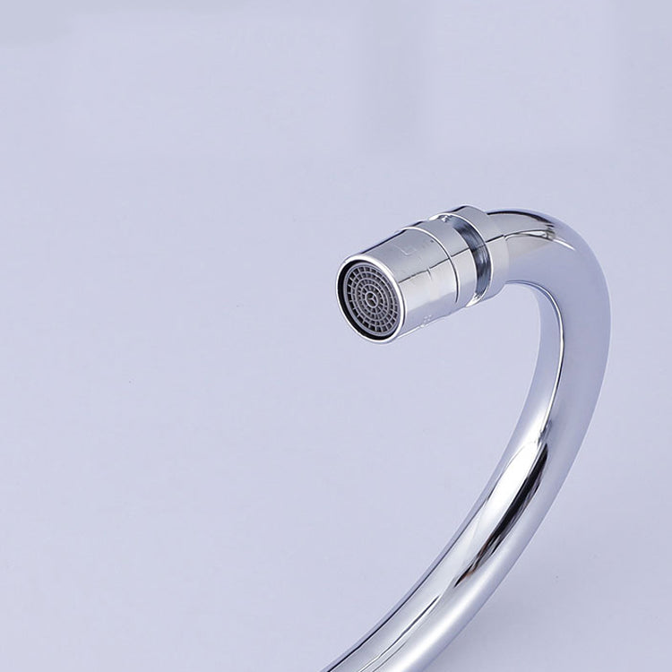 Contemporary Single Level Kitchen Faucet Lead Free Faucet in Chrome Clearhalo 'Home Improvement' 'home_improvement' 'home_improvement_kitchen_faucets' 'Kitchen Faucets' 'Kitchen Remodel & Kitchen Fixtures' 'Kitchen Sinks & Faucet Components' 'kitchen_faucets' 6615597