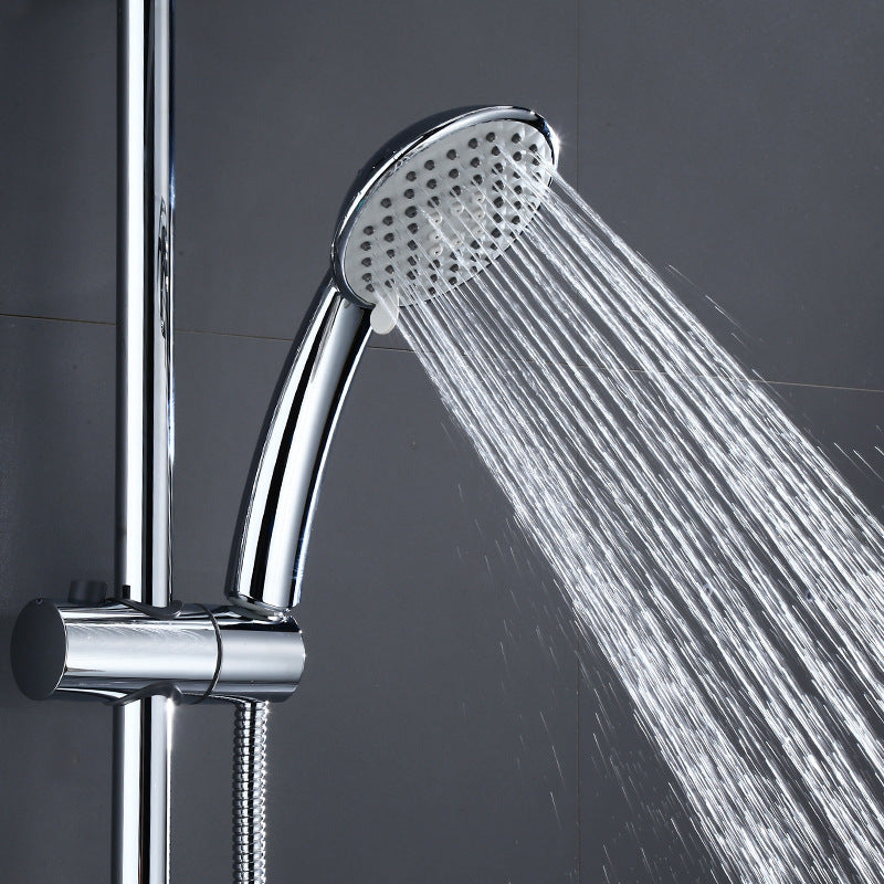 Shower System Rain Massage Jet Round Adjustable Spray Pattern Shower Trim Clearhalo 'Bathroom Remodel & Bathroom Fixtures' 'Home Improvement' 'home_improvement' 'home_improvement_shower_faucets' 'Shower Faucets & Systems' 'shower_faucets' 'Showers & Bathtubs Plumbing' 'Showers & Bathtubs' 6615628