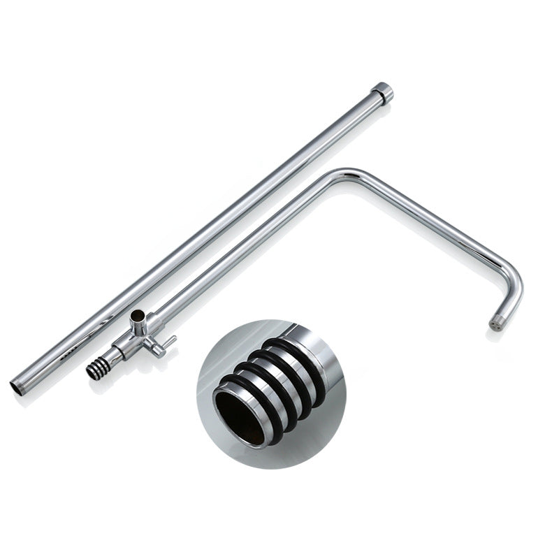 Shower System Rain Massage Jet Round Adjustable Spray Pattern Shower Trim Clearhalo 'Bathroom Remodel & Bathroom Fixtures' 'Home Improvement' 'home_improvement' 'home_improvement_shower_faucets' 'Shower Faucets & Systems' 'shower_faucets' 'Showers & Bathtubs Plumbing' 'Showers & Bathtubs' 6615637