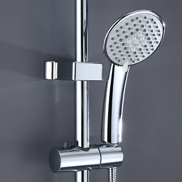 Shower System Rain Massage Jet Round Adjustable Spray Pattern Shower Trim Clearhalo 'Bathroom Remodel & Bathroom Fixtures' 'Home Improvement' 'home_improvement' 'home_improvement_shower_faucets' 'Shower Faucets & Systems' 'shower_faucets' 'Showers & Bathtubs Plumbing' 'Showers & Bathtubs' 6615639