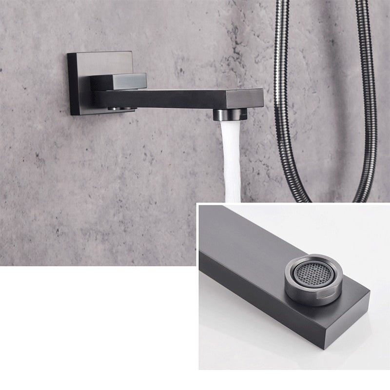 Modern Shower System Brass Adjustable Shower Head Temperature Control Shower Faucet Clearhalo 'Bathroom Remodel & Bathroom Fixtures' 'Home Improvement' 'home_improvement' 'home_improvement_shower_faucets' 'Shower Faucets & Systems' 'shower_faucets' 'Showers & Bathtubs Plumbing' 'Showers & Bathtubs' 6615685