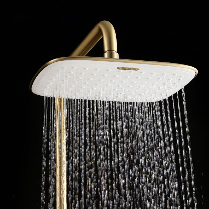 Shower System Trim Lever Hand Square Massage Jet Shower Combo Clearhalo 'Bathroom Remodel & Bathroom Fixtures' 'Home Improvement' 'home_improvement' 'home_improvement_shower_faucets' 'Shower Faucets & Systems' 'shower_faucets' 'Showers & Bathtubs Plumbing' 'Showers & Bathtubs' 6615697