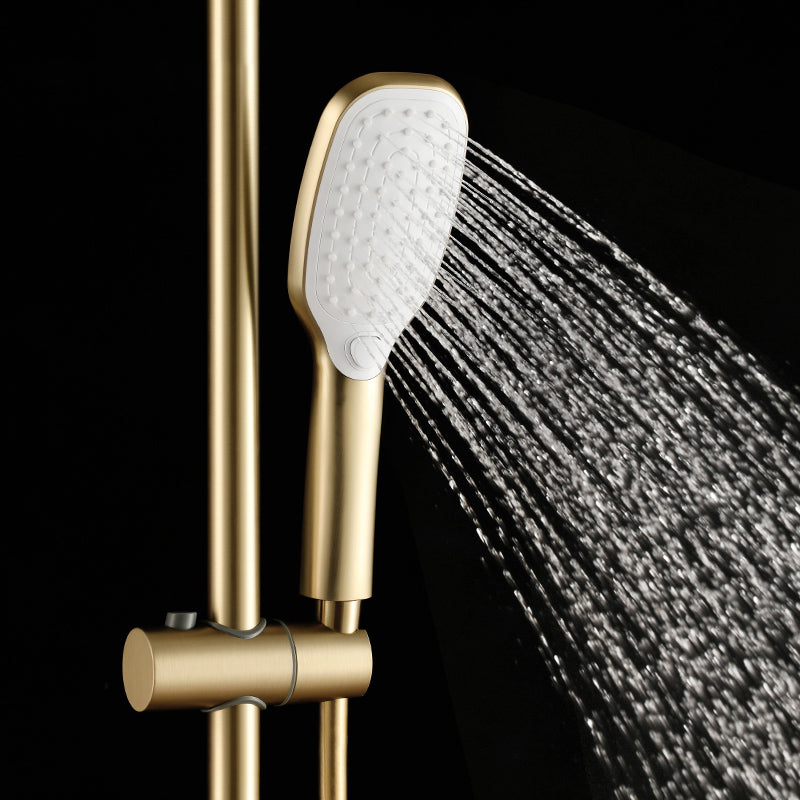 Shower System Trim Lever Hand Square Massage Jet Shower Combo Clearhalo 'Bathroom Remodel & Bathroom Fixtures' 'Home Improvement' 'home_improvement' 'home_improvement_shower_faucets' 'Shower Faucets & Systems' 'shower_faucets' 'Showers & Bathtubs Plumbing' 'Showers & Bathtubs' 6615698
