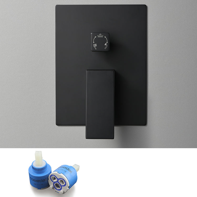 Modern Shower Faucet Brass Square Adjustable Shower Head Wall Mounted Shower Set Clearhalo 'Bathroom Remodel & Bathroom Fixtures' 'Home Improvement' 'home_improvement' 'home_improvement_shower_faucets' 'Shower Faucets & Systems' 'shower_faucets' 'Showers & Bathtubs Plumbing' 'Showers & Bathtubs' 6615762