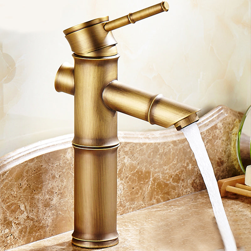 Country Style Faucet One Hole Vessel Sink Faucet with One Lever Handle 8.2" Common Clearhalo 'Bathroom Remodel & Bathroom Fixtures' 'Bathroom Sink Faucets' 'Bathroom Sinks & Faucet Components' 'bathroom_sink_faucets' 'Home Improvement' 'home_improvement' 'home_improvement_bathroom_sink_faucets' 6615882