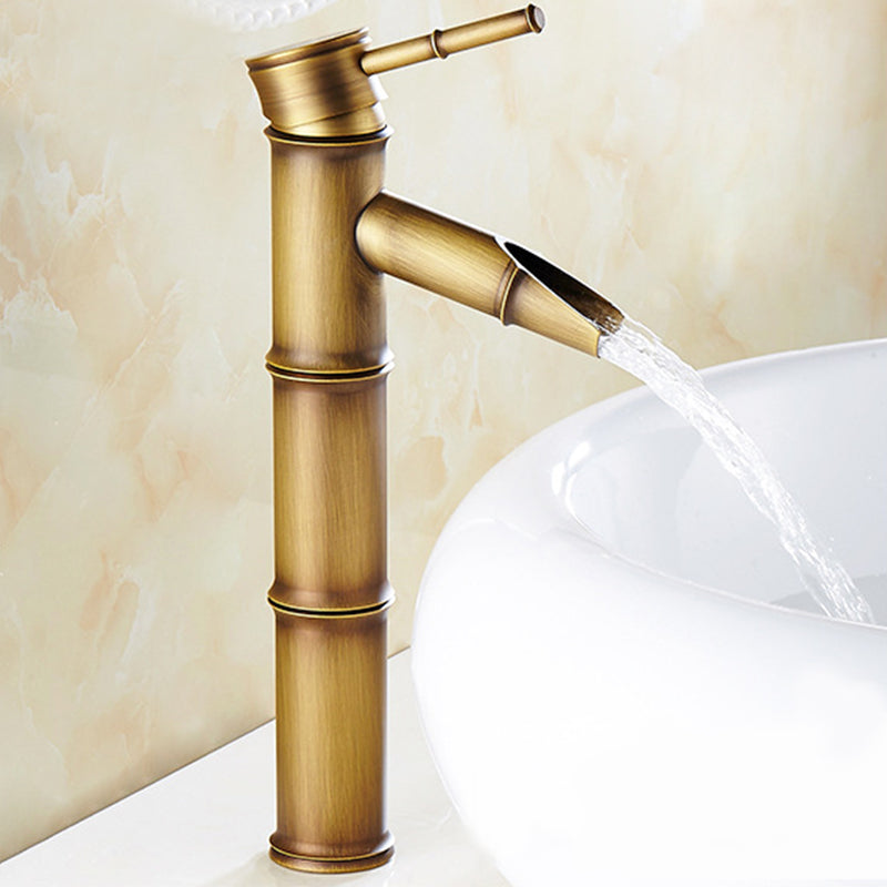 Country Style Faucet One Hole Vessel Sink Faucet with One Lever Handle Clearhalo 'Bathroom Remodel & Bathroom Fixtures' 'Bathroom Sink Faucets' 'Bathroom Sinks & Faucet Components' 'bathroom_sink_faucets' 'Home Improvement' 'home_improvement' 'home_improvement_bathroom_sink_faucets' 6615884