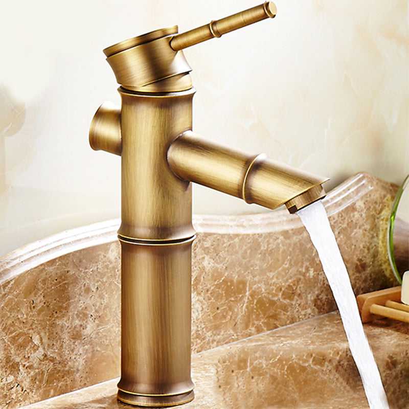 Country Style Faucet One Hole Vessel Sink Faucet with One Lever Handle Clearhalo 'Bathroom Remodel & Bathroom Fixtures' 'Bathroom Sink Faucets' 'Bathroom Sinks & Faucet Components' 'bathroom_sink_faucets' 'Home Improvement' 'home_improvement' 'home_improvement_bathroom_sink_faucets' 6615888