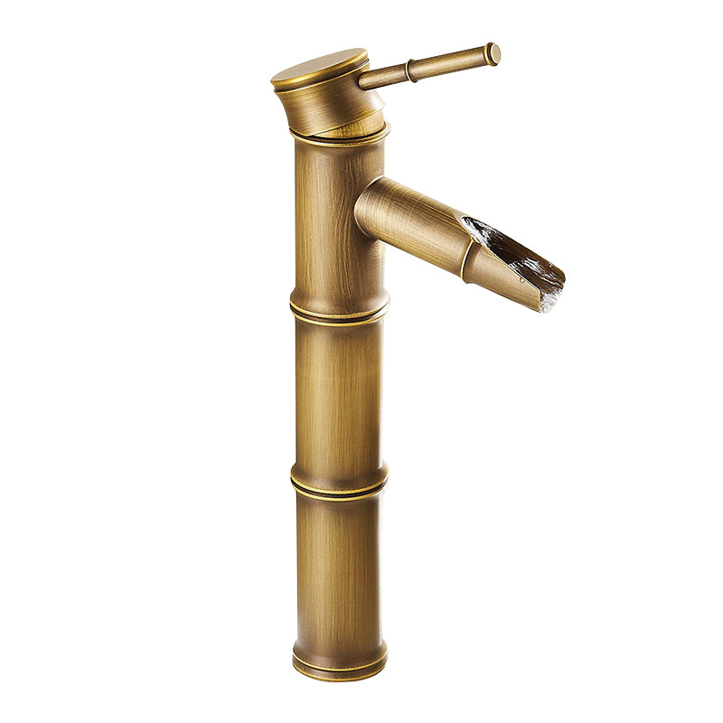 Country Style Faucet One Hole Vessel Sink Faucet with One Lever Handle Clearhalo 'Bathroom Remodel & Bathroom Fixtures' 'Bathroom Sink Faucets' 'Bathroom Sinks & Faucet Components' 'bathroom_sink_faucets' 'Home Improvement' 'home_improvement' 'home_improvement_bathroom_sink_faucets' 6615890