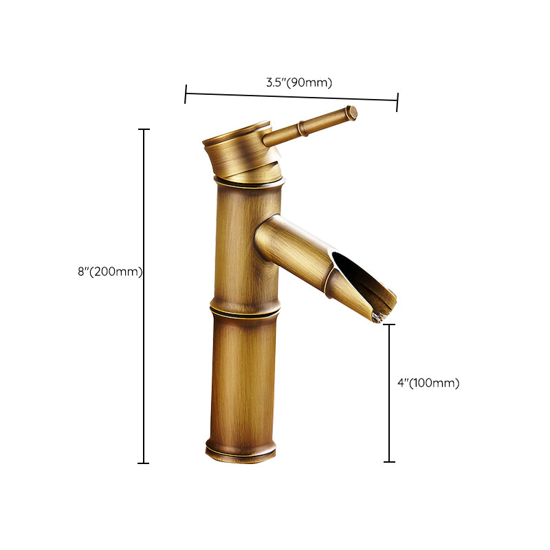 Country Style Faucet One Hole Vessel Sink Faucet with One Lever Handle Clearhalo 'Bathroom Remodel & Bathroom Fixtures' 'Bathroom Sink Faucets' 'Bathroom Sinks & Faucet Components' 'bathroom_sink_faucets' 'Home Improvement' 'home_improvement' 'home_improvement_bathroom_sink_faucets' 6615893