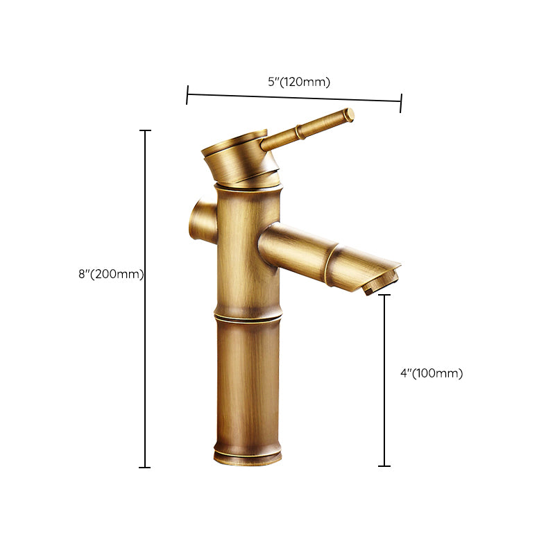 Country Style Faucet One Hole Vessel Sink Faucet with One Lever Handle Clearhalo 'Bathroom Remodel & Bathroom Fixtures' 'Bathroom Sink Faucets' 'Bathroom Sinks & Faucet Components' 'bathroom_sink_faucets' 'Home Improvement' 'home_improvement' 'home_improvement_bathroom_sink_faucets' 6615894