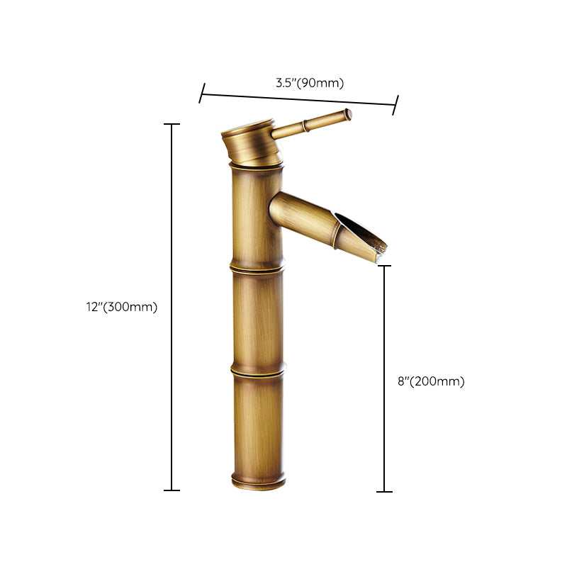 Country Style Faucet One Hole Vessel Sink Faucet with One Lever Handle Clearhalo 'Bathroom Remodel & Bathroom Fixtures' 'Bathroom Sink Faucets' 'Bathroom Sinks & Faucet Components' 'bathroom_sink_faucets' 'Home Improvement' 'home_improvement' 'home_improvement_bathroom_sink_faucets' 6615896