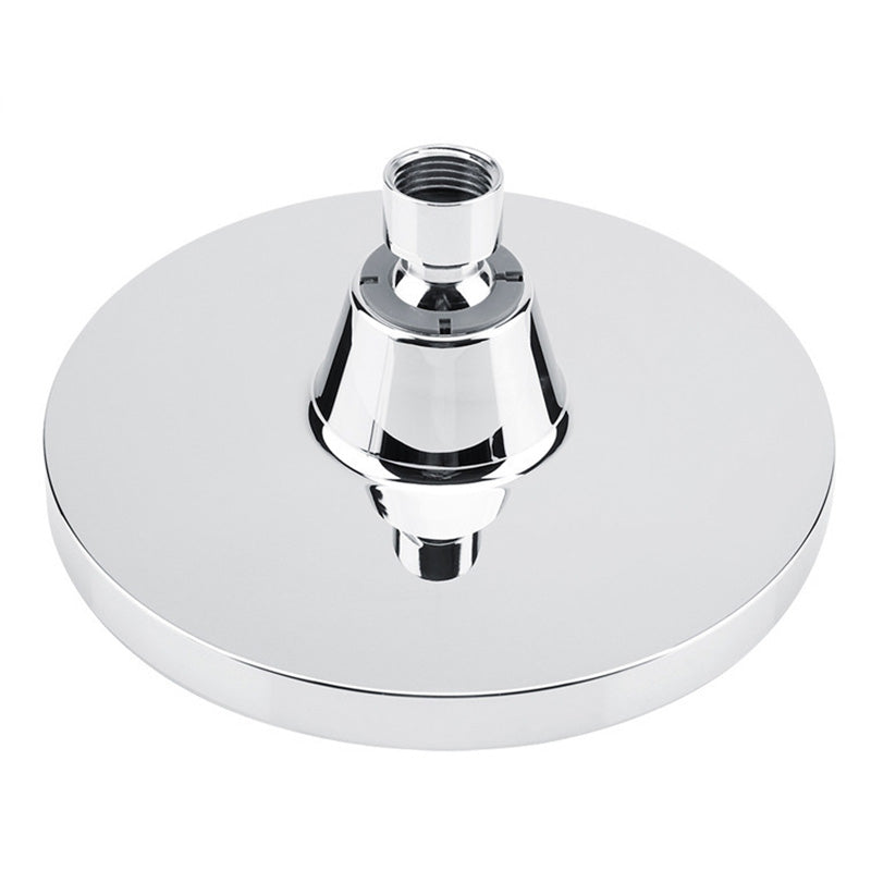 Round Fixed Shower Head Silver Single Spray Wall-Mount Shower Head Clearhalo 'Bathroom Remodel & Bathroom Fixtures' 'Home Improvement' 'home_improvement' 'home_improvement_shower_heads' 'Shower Heads' 'shower_heads' 'Showers & Bathtubs Plumbing' 'Showers & Bathtubs' 6615901