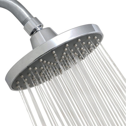 Round Fixed Shower Head Silver Single Spray Wall-Mount Shower Head Silver Gray Clearhalo 'Bathroom Remodel & Bathroom Fixtures' 'Home Improvement' 'home_improvement' 'home_improvement_shower_heads' 'Shower Heads' 'shower_heads' 'Showers & Bathtubs Plumbing' 'Showers & Bathtubs' 6615905