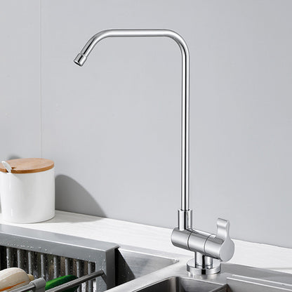 Modern Single Level Bar Faucet 1 Hole No Sensor Kitchen Faucet Knob Handles Clearhalo 'Home Improvement' 'home_improvement' 'home_improvement_kitchen_faucets' 'Kitchen Faucets' 'Kitchen Remodel & Kitchen Fixtures' 'Kitchen Sinks & Faucet Components' 'kitchen_faucets' 6615937