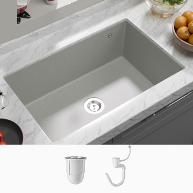 Contemporary Style Kitchen Sink Undermount Kitchen Sink with Drain Strainer Kit 28"L x 18"W x 9"H Sink Only None Clearhalo 'Home Improvement' 'home_improvement' 'home_improvement_kitchen_sinks' 'Kitchen Remodel & Kitchen Fixtures' 'Kitchen Sinks & Faucet Components' 'Kitchen Sinks' 'kitchen_sinks' 6616036